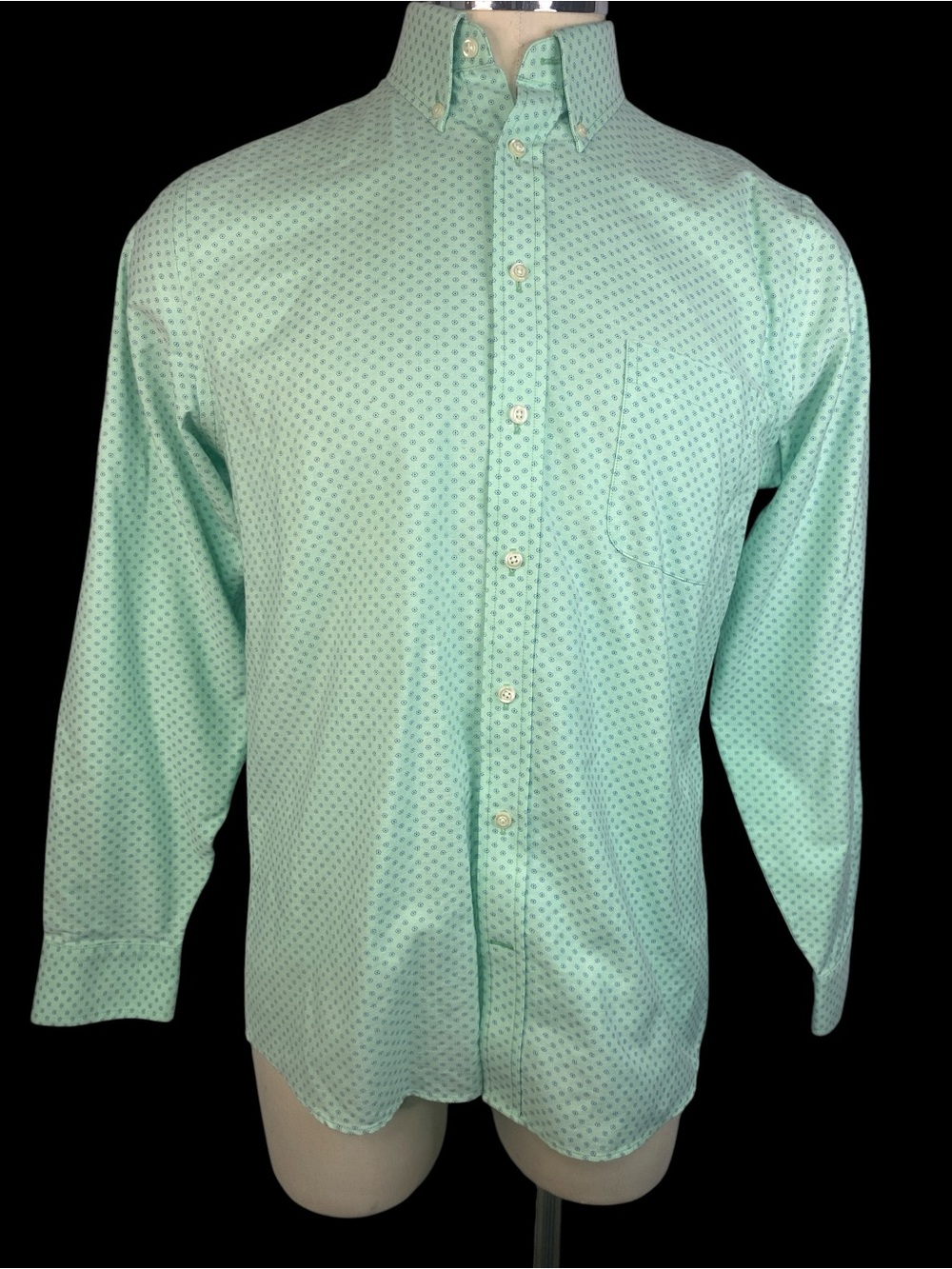 Stafford Mint Green Button-Down Shirt Men’s 15 1/2-34/35